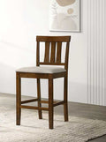 Beautiful Cherry Color Counter Height 2Pc Dining Pub Height Chairs Dining Room Wooden Furniture Cherry Dining Room Contemporary Bar Stools Slat Back Set Of 2 Wood