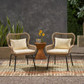 Southport Club Chair Brown Beige Woven Rope