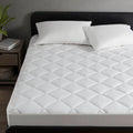 Overfilled Deep Pocket Mattress Pad White Queen White Nylon Queen