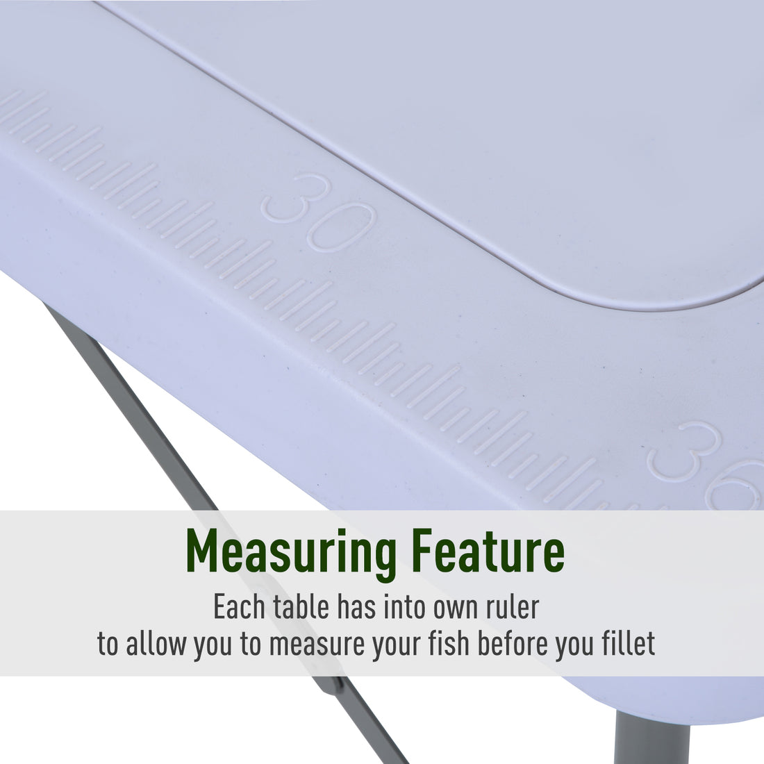 Outsunny Folding Camping Table With Faucet And Dual Water Basins, Outdoor Fish Table Sink Station, For Picnic, Fishing, 40'' White Hdpe