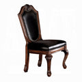 Black And Cherry Side Chair With Trim Set Of 2 Solid Black Brown Dining Room Foam Side Chair Solid Back Set Of 2 Faux Leather