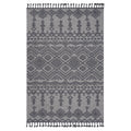 6X9 White Gray Traditional Indoor Outdoor Area Rug White Gray Polypropylene