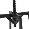 Metal Chair With Wooden Seat Black Metal & Wood