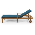 Jason Chaise Lounge Blue Fabric