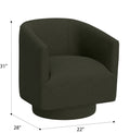 Bralin Green Swivel Accent Chair Green Foam Engineered Wood