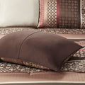 7 Piece Comforter Set Red Cal King California King Red Polyester