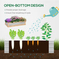 Outsunny Raised Garden Bed With Polycarbonate Greenhouse, Wooden Garden Cold Frame Greenhouse, Flower Planter Protection, 48