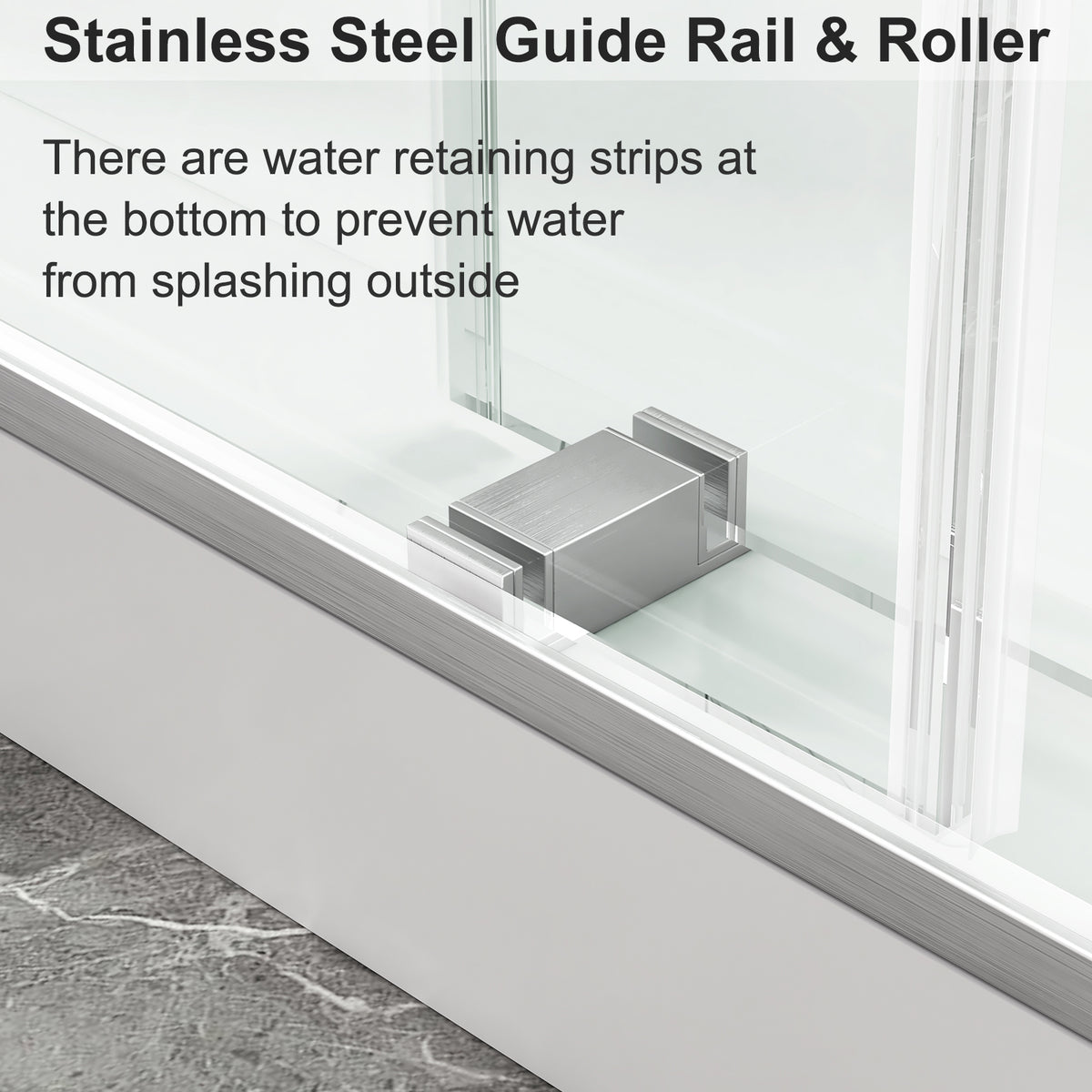 56 To 60'' W X 76'' H Frameless Shower Door, Double Sliding Shower Door With Premium 3 8'' 10Mm Thick Tempered Glass, Stainless Steel, Brushed Nickel Brushed Nickel Bathroom Modern Tempered Glass