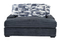 Shine Grey Lounger Sofa With Usb Gray Fabric