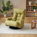 Adjustable Head And Waist, Game Chair, Lounge Chair In The Living Room, 360 Degree Rotatable Sofa Chair,Rotatable Seat Leisure Chair Deck Chair Green Metal Soft Cotton Metal