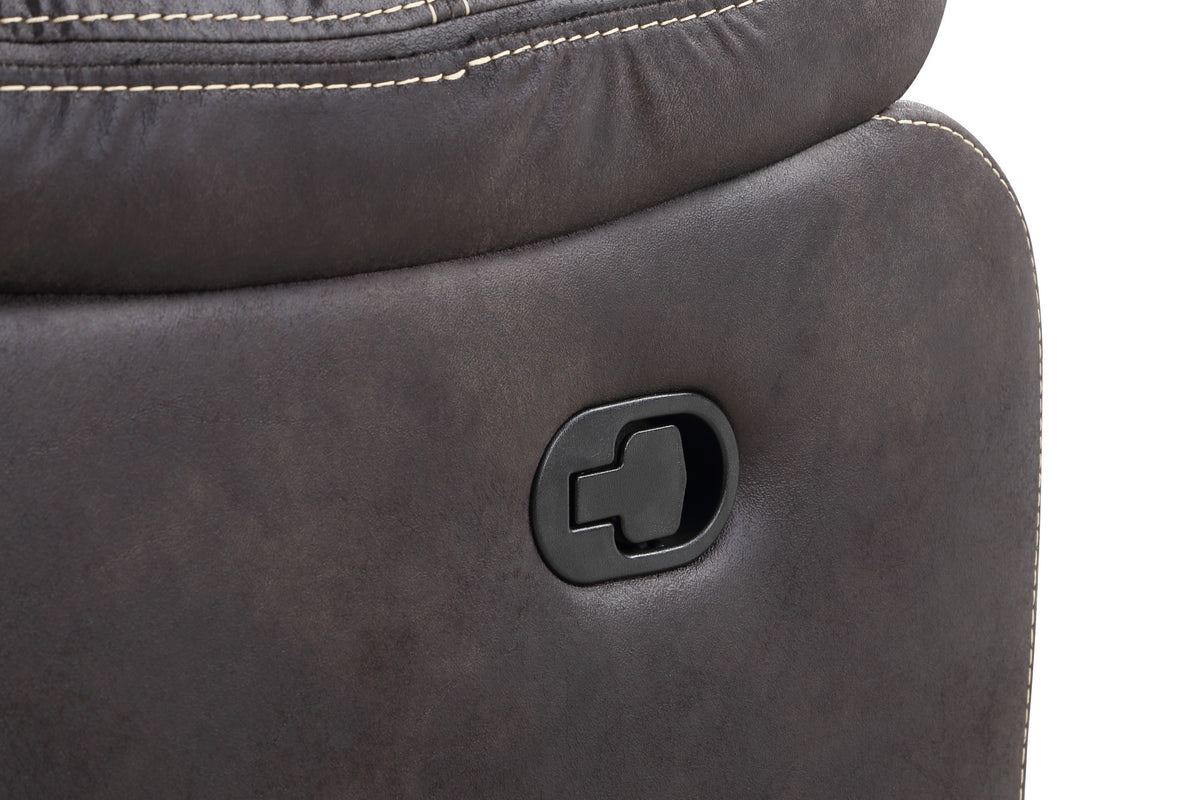 Hooper Gray Swivel Gliding Recliner Gray Foam Engineered Wood