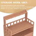 Potting Bench Outdoor Gardening Table For Outside Wood Garden Planting Workstation Work Benches With Large Storage Cabinet & Top Shelf For Patio Brown Weather Resistant Frame Garden & Outdoor Classic Wood