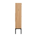 16 Pair Large Shoe Storage Cabinet Oak Round Ancient Oak Mdf Metal