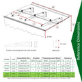 Da7934W Series Door Window Awning Canopy Made Of 0.137Inch Thick Crystal Solid Polycarbonate Sheet And Aluminum Alloy With Valance In Size Of 79