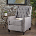 Classic Light Grey Fabric Push Back Chair Light Grey Fabric