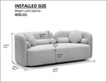 Luxury Modern Couch For Living Room, Chenille Upholstered Comfy Couch For Apartment Home Office, 3 Seater Orange Brown Chenille Wood Primary Living Space Minimalist Eucalyptus Foam Fabric 3 Seat