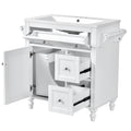 30'' Bathroom Vanity With Top Sink, Modern Bathroom Storage Cabinet With 2 Drawers And A Tip Out Drawer, Single Sink Bathroom Vanity Same As N710S130001K White Bathroom Modern Solid Wood Mdf Resin