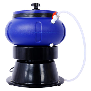 Electric 18 Lbs Vibratory Tumbler Vibratory Tumbler Bowl For Polishing Metal Blue Abs Steel Q235