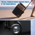 52Qt Car Freezer Portable Refrigerator With App Control And 6'' Off Road Wheels, 12V,45W Cooler Freezer,Low Noice Antique White Gray Plastic