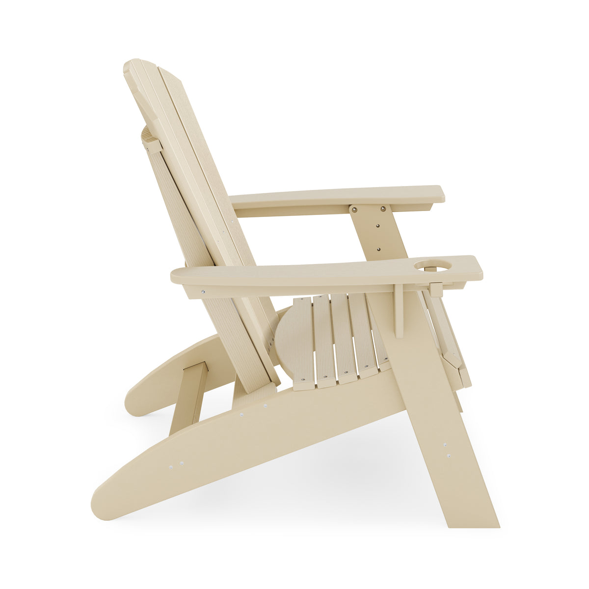 Adirondack Chair Sturdy Hdpe Poly Lumber For Poolside, Patio, And Garden Relaxation No Adirondack Beige Weather Resistant Frame Garden & Outdoor American Traditional Hdpe Hdpe
