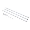 Outsunny Sun Sail Shade Canopy Adjustable Installation Pole Pipe Kit White Dark Grey Iron