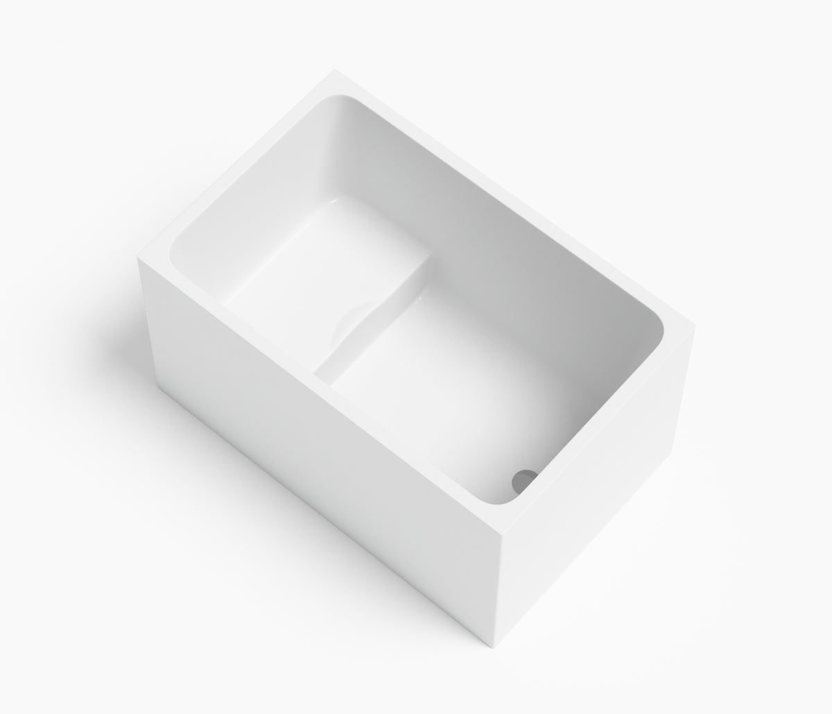 43" Acrylic Freestanding Bathtub With Seat: Spacious Rectangle Shape, Gloss White Finish, Chrome Overflow & Pop Up Drain White Rectangle Bathroom Freestanding Tubs Polished Less Than 59 In Contemporary Soaking Center Acrylic Acrylic