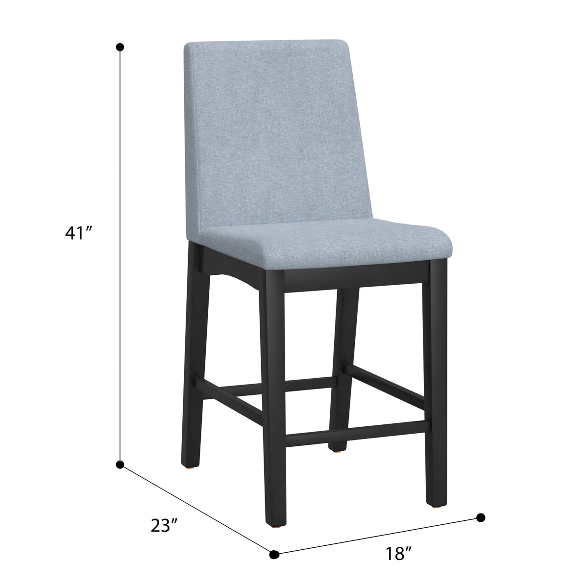 Quaint Gray Gathering Height Stool, Set Of 2 Gray Foam Solid Wood