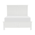 White Finish California King Bed Transitional Style Wooden Bedroom Furniture 1Pc Panel Bed Box Spring Required California King White Wood Bedroom Transitional Panel Wood