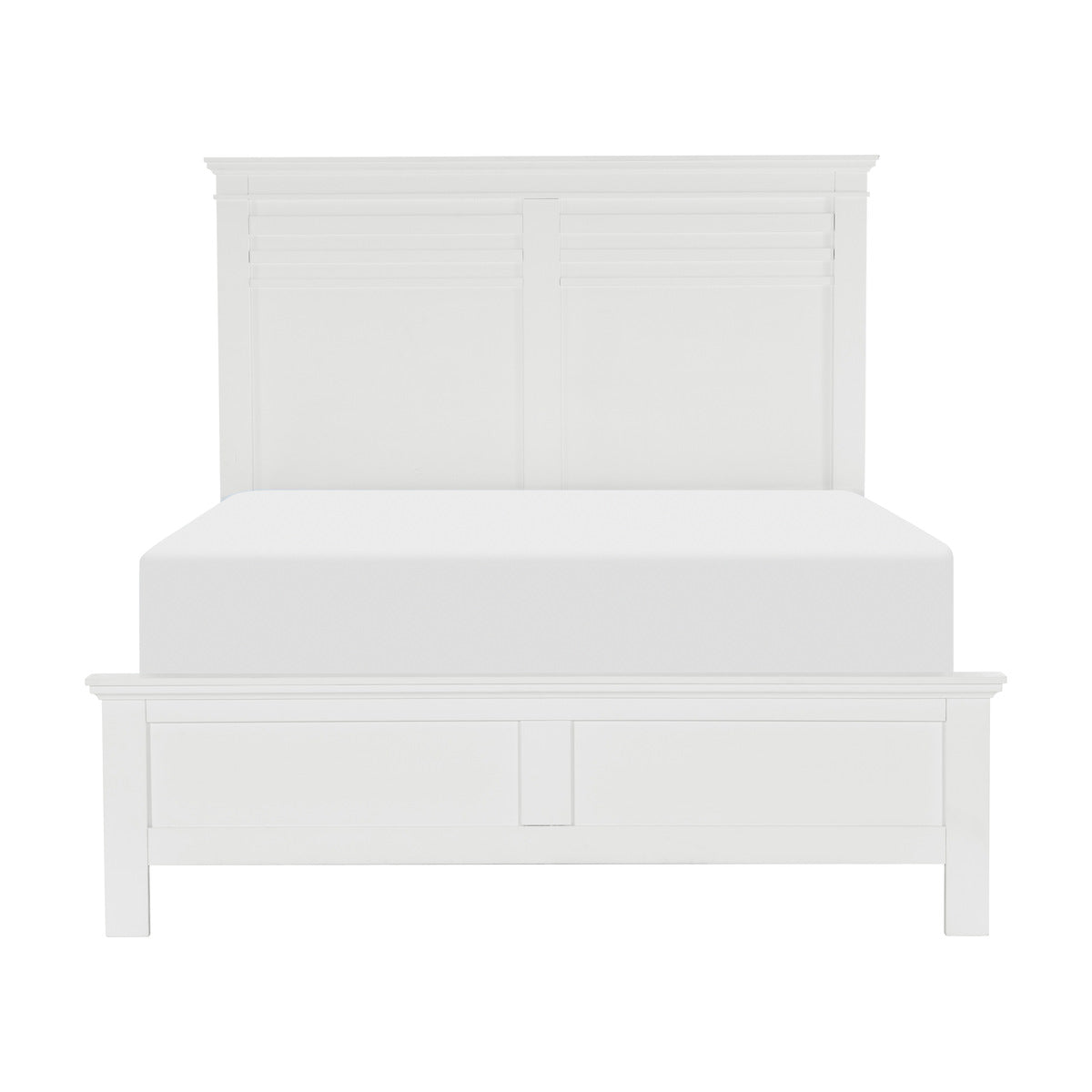 White Finish California King Bed Transitional Style Wooden Bedroom Furniture 1Pc Panel Bed Box Spring Required California King White Wood Bedroom Transitional Panel Wood