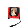 Outdoor Heavy Duty Foldable Utility Pet Stroller Dog Carriers Bicycle Trailer Grey Red Fabric Steel