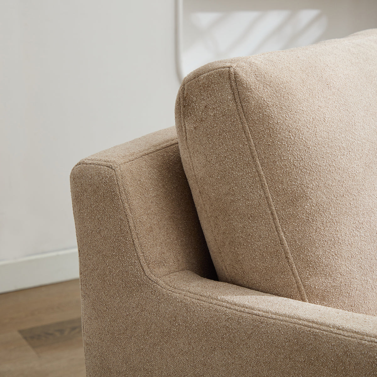 29.92'' Swivel Accent Chair, Upholstered Skirted Swivel Chair With Removable Back Cushion, 360 Degree Comfy Armchair For Living Room, Nursery, Lounge,Office,Wheat Chenille Wheat Chenille