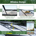 8' X 12' Outdoor Greenhouse, Heavy Duty Polycarbonate Greenhouse, Large Walk In Greenhouse With Double Doors And Two Ventilation Windows, Aluminum Greenhouse For Outdoor Greenhouse Garden Backyard