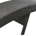 K&K 80'' Outdoor Wicker Chaise Lounge Chairs Set Of 2, Patio Rattan Reclining Chair Pull Out Side Table Adjustable Backrest Ergonomic Wave Design Pool Sunbathing Recliners, Dark Brown No Lounge Dark