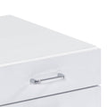 White And Chrome 3 Drawer Rectangular File Cabinet Filing Cabinets 3 4 Drawers White Office Drawers Included Modern Wood Metal