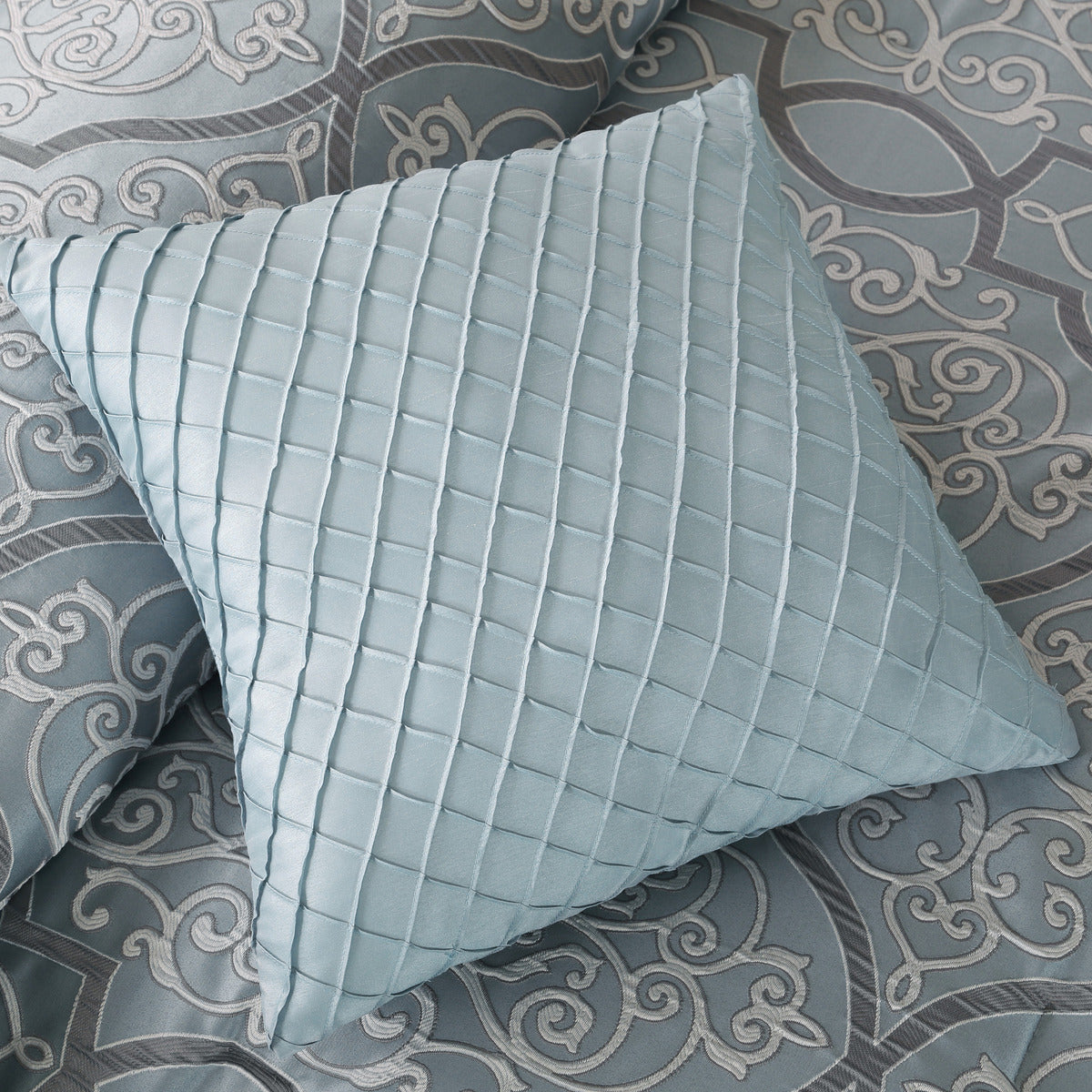 12 Piece Comforter Set With Cotton Bed Sheets Blue Cal King California King Blue Cotton
