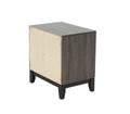 Bedroom Furniture Rustic Grey Oak Simple 1Pc Nightstand 2 Drawers Bed Side Table Solidwood Gray 2 Drawers Bedroom Bedside Cabinet Modern,Transitional Pine Drawers Particle Board Mdf,Solid Wood