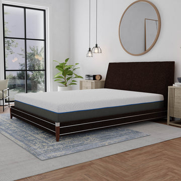 12" Lavender Firm Gel Memory Foam Mattress With Edge Support And Air Grid Cal King White Foam California King