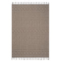 4X6 Mocha Geometric Indoor Outdoor Area Rug Mocha Polypropylene