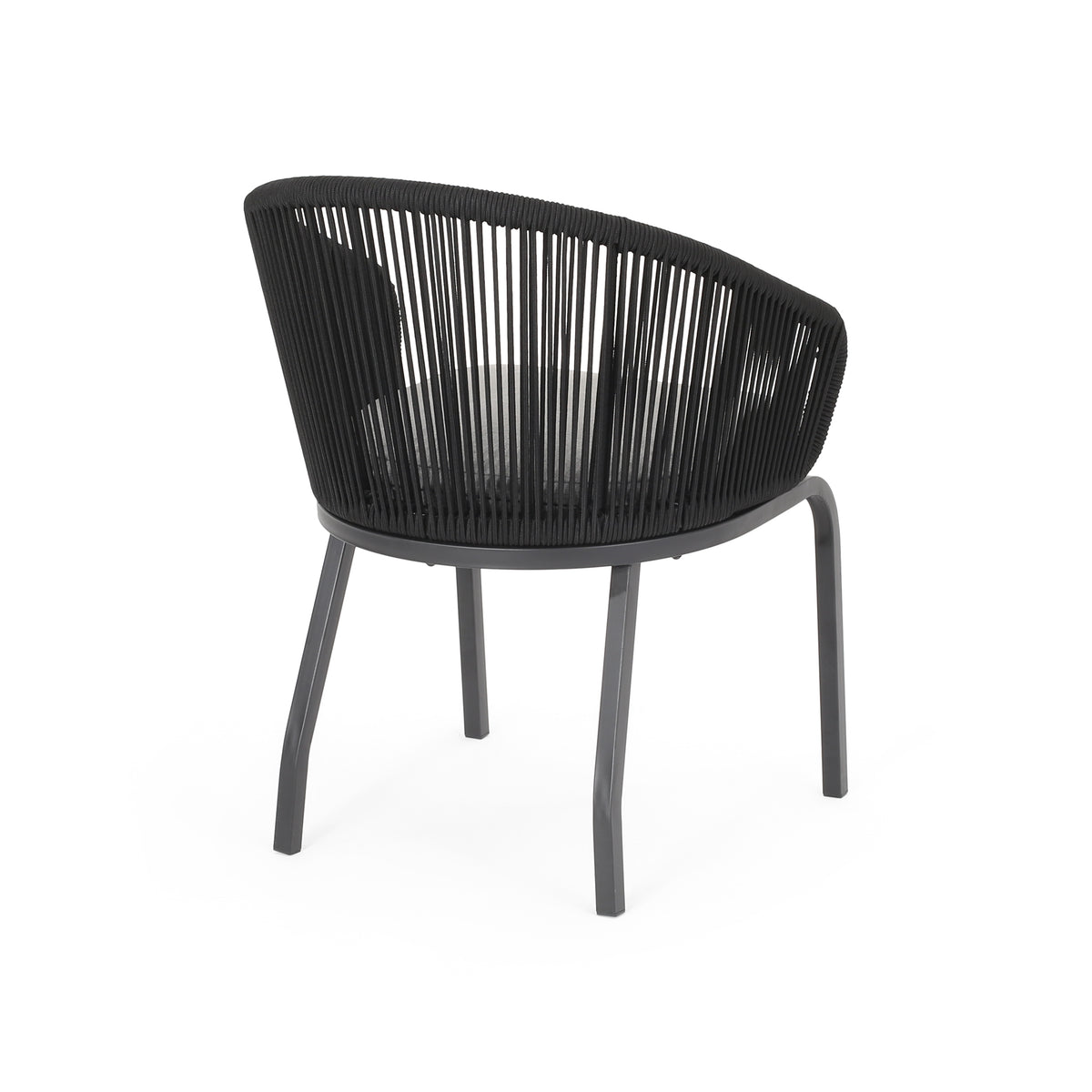 Candlewood Chair Black Woven Rope