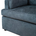 Oversized Accent Chair Comfortable Armrest Cushions, Versatile Neutral Style, Elegant Design, Durable Frame Blue Blue Polyester
