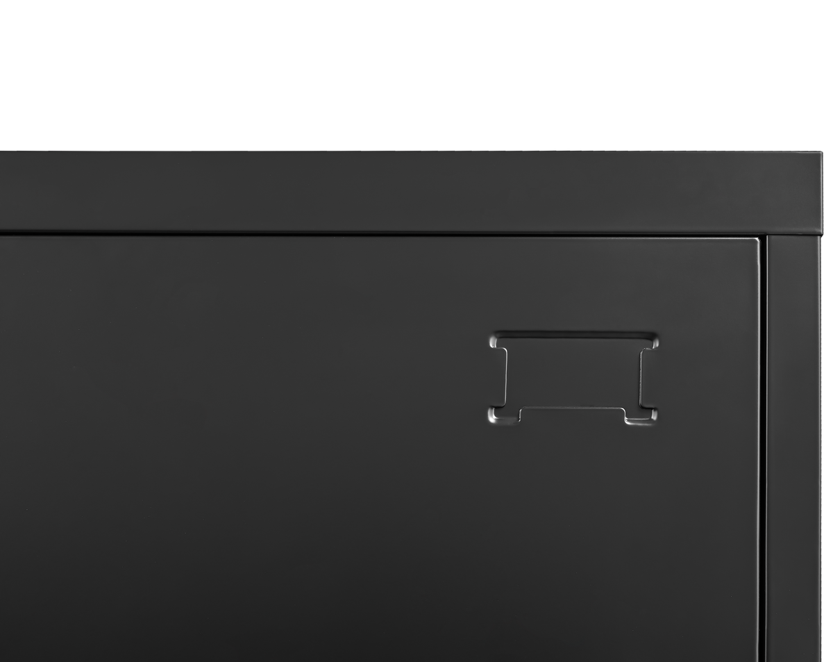 9 Door Employee Storage Locker, Metal Lockers For Office, Gym, School, And Homewith Card Slot Black Freestanding 5 Or More Spaces Powder Coated Black Gym Door Locks Modern Metal Metal