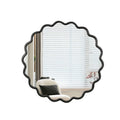 Solid Wood Wavy Mirror Black Vanity Mirror Wall Decor 42