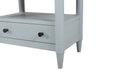 Open Nightstand Ocean Finish With 2 Drawers Light Blue Solid Wood Mdf