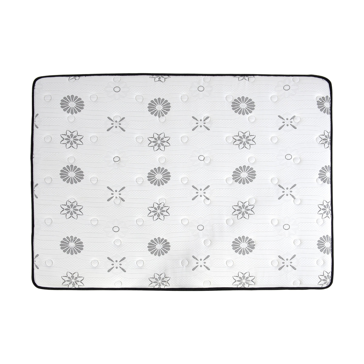 12 Inch Eastern King Mattress Highlyquilted Cover Hybrid Mattress, White, Plush Foam Mattress In A Box, Luxury Comfort Mattress White Bedroom Foam Spring King