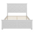 Coastal Farmhouse Solid Wood Queen Size Bed Frame,Antique White Box Spring Not Required Queen Antique White Wood Bedroom Farmhouse,Traditional,Vintage Bed Frame Wood