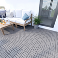 30 Pcs Interlocking Deck Tiles Checker Pattern, 12