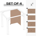 Outsunny 10' X 10' Universal Gazebo Sidewall Set With Panels, Hooks And C Rings Included For Pergolas And Cabanas, Brown Brown Polyester