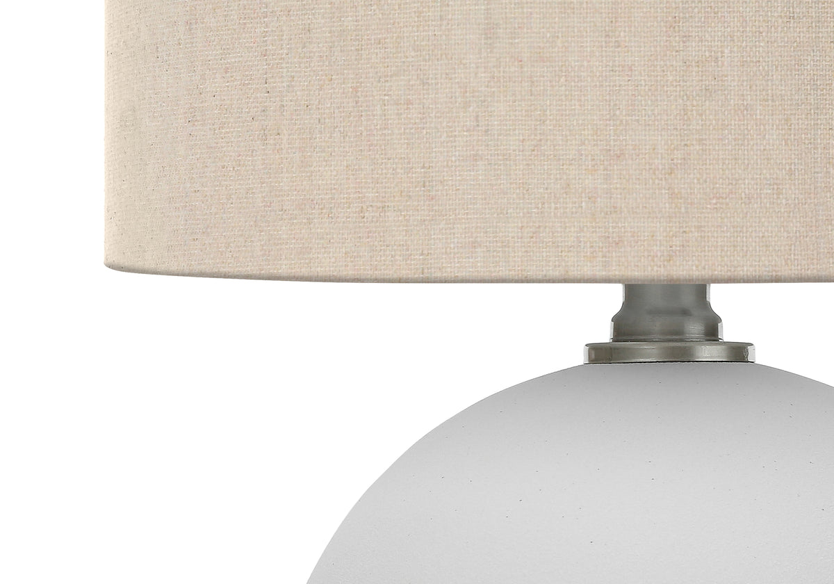 Lighting, 16"H, Table Lamp, Cream Shade, Cream Ceramic, Contemporary Cream Ceramic