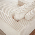 75 Inch Corduroy Sponge Sofa Lounge Chair,No Assembly Required,Fluffy Modern Sleeper Chair For Indoor Living Room Bedroom Beige Foam Corduroy 1 Seat