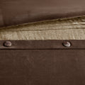 7 Piece Faux Suede Comforter Set Brown Cal King California King Brown Polyester